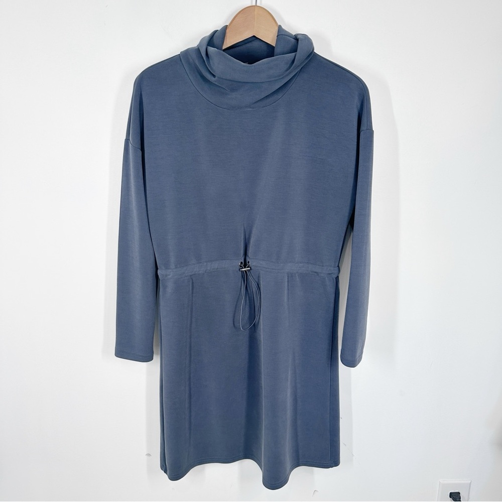 Cable & Gauge Sport Soft stream Dress Size Small 3/4 Sleeves Grey Blue Mini U12